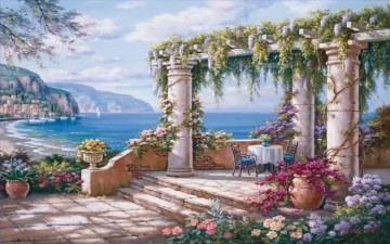  impressionnistes - vue méditerranéenne Fleurs impressionnistes